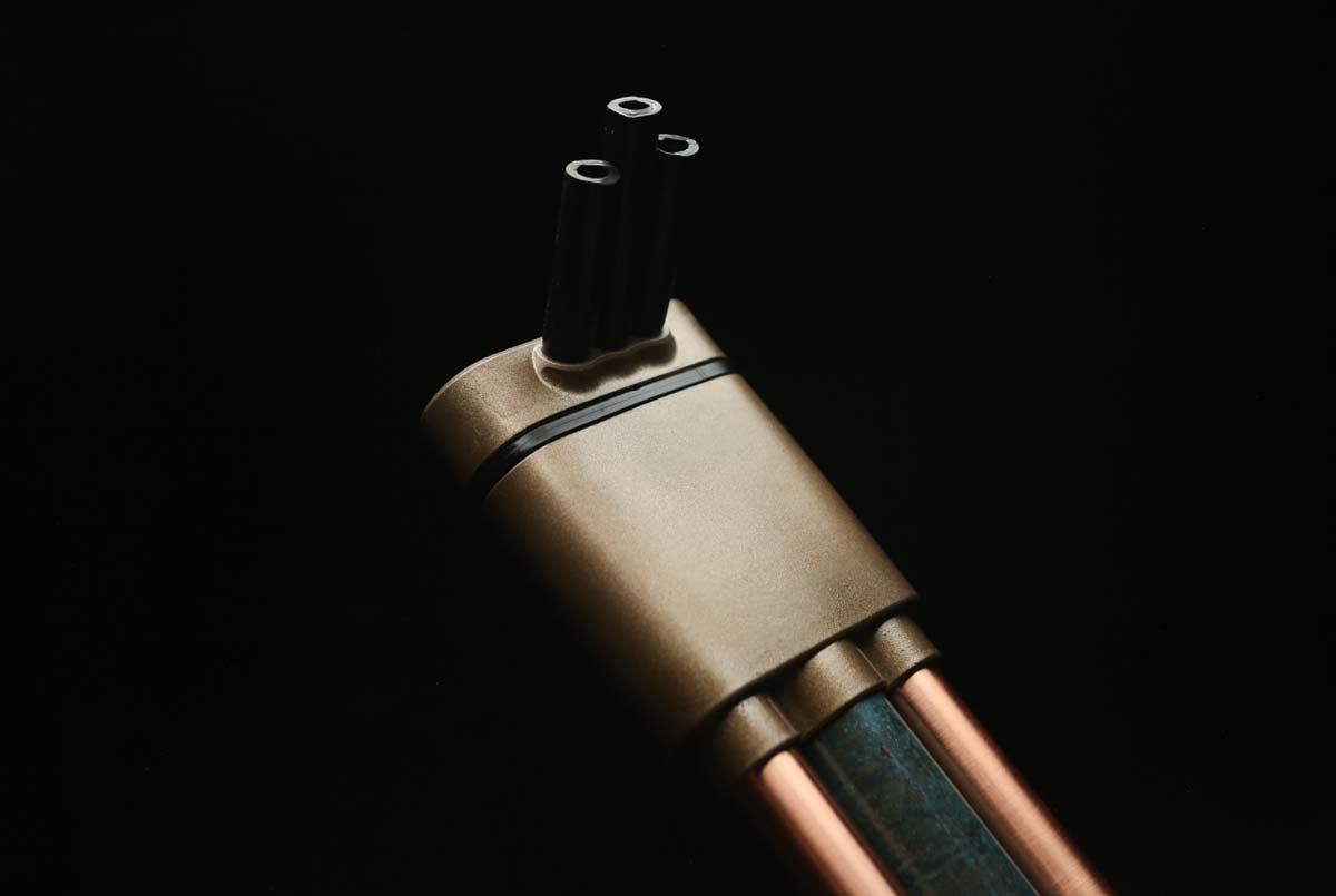 Copper Flute Triune - Side detail